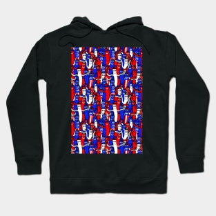 red white and blue inflatable arm flailing tube man Hoodie